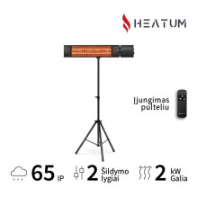 Freestanding Infrared Heater Heatum H2000R URBAN Black with tripod stand