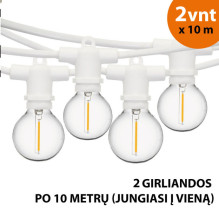 Outdoor garland (LED lights) 20 m Pearl white