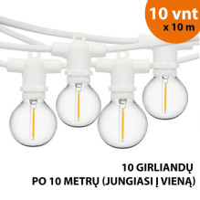 Outdoor garland (LED lights) 100 m Pearl white