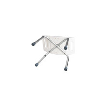 Shower bench, height adjustable