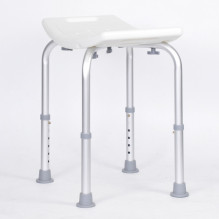Shower bench, height adjustable
