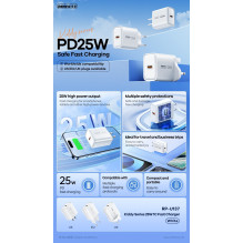 Įkroviklis Remax RP-U137 25W USB-C baltas Įkroviklis Remax RP-U137 25W USB-C baltas