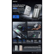 Išorinė baterija Power Bank Remax CX-2 15W MagSafe 10000mAh pilka