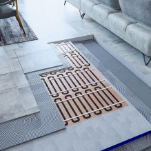 Elektrinis šildomų grindų kilimėlis - tinklelis Warmset Black 150 W (150-05)