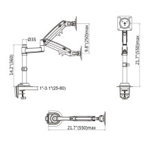 Monitor holder NB H100 17-30"