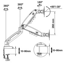 Monitor holder NB F80 17-30"
