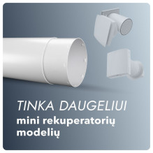 Telescopic extension mounting pipe for mini recuperator Telescopic extension mounting pipe for mini recuperator