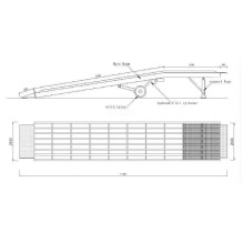 Mobile ramp adjustable height 10t