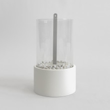 Freestanding biofireplace white Heatum Glory