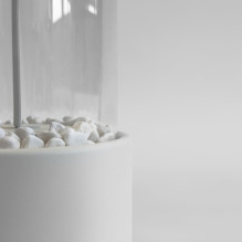 Freestanding biofireplace white Heatum Glory