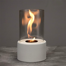 Freestanding biofireplace white Heatum Glory