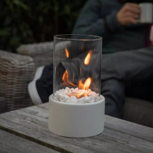 Freestanding biofireplace white Heatum Glory