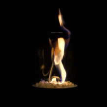 Freestanding biofireplace black Heatum Glory