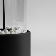 Freestanding biofireplace black Heatum Glory