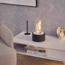 Freestanding biofireplace black Heatum Glory