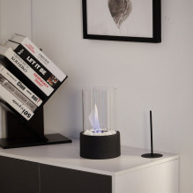 Freestanding biofireplace black Heatum Glory
