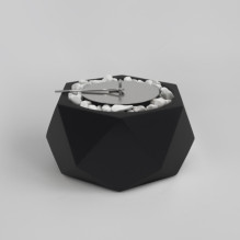 Freestanding biofireplace black Heatum Riben