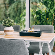 Freestanding biofireplace black Heatum Marcos