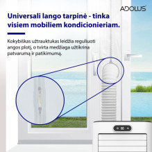 Mobile air conditioner ADOLUS ARCTIC A2050 with window seal
