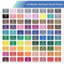 Double-sided markers-felt-tip pens InspiraPens, 80 pcs.