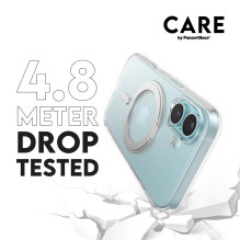 CARE Feature case with Silver Kickstand MagSafe iPhone 16, Transparent CARE Feature case with Silver Kickstand MagSafe iPhone 16, Transparent