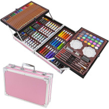 Drawing and creative set-suitcase, 145 pcs, pink