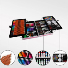 Drawing and creative set-suitcase, 145 pcs, pink