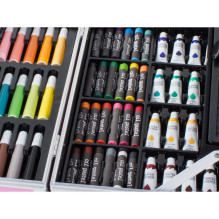 Drawing and creative set-suitcase, 145 pcs, pink