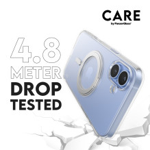 CARE Feature case with Silver Kickstand MagSafe iPhone 16 Plus, Transparent CARE Feature case with Silver Kickstand MagSafe iPhone 16 Plus, Transparent