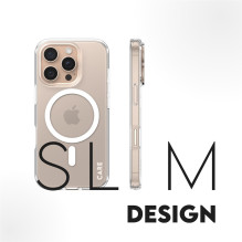 CARE Flagship case with White MagSafe iPhone 16 Pro, Transparent CARE Flagship case with White MagSafe iPhone 16 Pro, Transparent