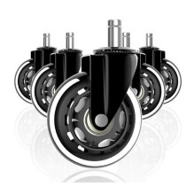 Chair wheels, rubber, 5 pcs.