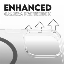 CARE Flagship dėklas su juodu „MagSafe iPhone 16 Pro Max“, permatomas CARE Flagship dėklas su juodu „MagSafe iPhone 16 Pro Max“, permatomas
