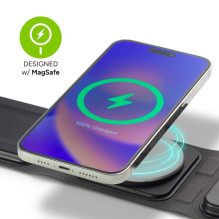 „Mophie-3in1“ kelioninis įkroviklis „MagSafe“ su adapteriu, juodas, ES