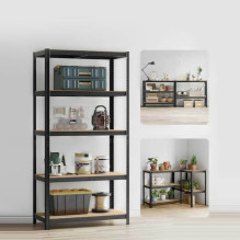 Storage shelves 180x90x40 PRO Black (2 pcs)