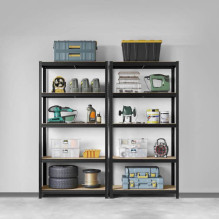 Storage shelves 180x90x40 PRO Black (2 pcs)