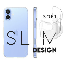 CARE madingas dėklas X-Ray Soft Basic iPhone 16 Plus, permatomas CARE madingas dėklas X-Ray Soft Basic iPhone 16 Plus, permatomas
