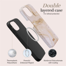 MIO Gold Marble Magsafe Compatible for iPhone 13 / 14 / 15
