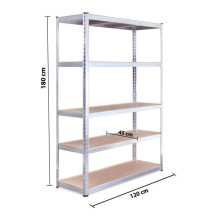 Storage shelves racks 180x120x45 PRO (2 pcs) Storage shelves racks 180x120x45 PRO (2 pcs)