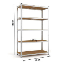 Storage shelves racks 180x90x40 PRO (3 pcs)