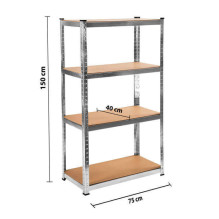 Storage shelves racks 150x75x40 PRO (3 pcs)