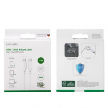 USB-C / USB-C Silicone Cable High Flex 60W 1.5m., white
