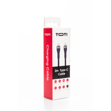 SEEK TOTI Type-C to Type-C, 2m Braided Cable 3A,Black SEEK TOTI Type-C to Type-C, 2m Braided Cable 3A,Black