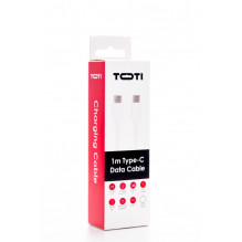 SEEK TOTI Type-C to Type-C, 1m PVC Data Cable 3A, White SEEK TOTI Type-C to Type-C, 1m PVC Data Cable 3A, White