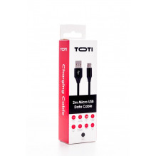 SEEK TOTI USB A į Micro USB, 2 m pintas laidas 2A, juodas SEEK TOTI USB A į Micro USB, 2 m pintas laidas 2A, juodas