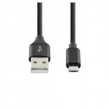 SEEK TOTI USB A į Micro USB, 2 m pintas laidas 2A, juodas SEEK TOTI USB A į Micro USB, 2 m pintas laidas 2A, juodas