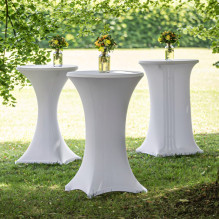 Stretch tablecloth for bar table, Restly White 110x60 Stretch tablecloth for bar table, Restly White 110x60