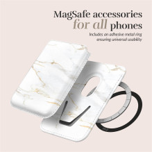 MIO White Marble Magsafe Case Compatible Card Holder MIO White Marble Magsafe Case Compatible Card Holder