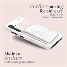 MIO White Marble Magsafe Case Compatible Card Holder MIO White Marble Magsafe Case Compatible Card Holder
