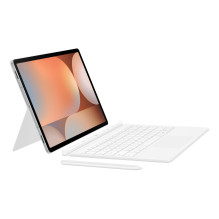 DX825UWE knygos dangtelis su klaviatūra „Samsung Galaxy Tab S10+ / S9+ / S9 FE+“, baltas