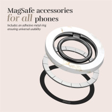 MIO White Marble Magsafe Case Compatible Ring Holder MIO White Marble Magsafe Case Compatible Ring Holder